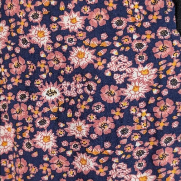Jane and Delancey XL Blue Pink Floral Top Boho Cottagecore Empire Waist Career - Picture 5 of 7